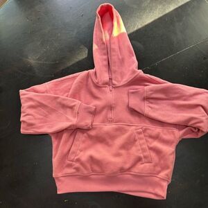 Old Navy go warm pink fleece half zip hoodie girl’s size XL